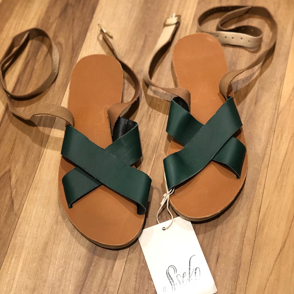 Sseko Ankle Strap Crossover, Agave